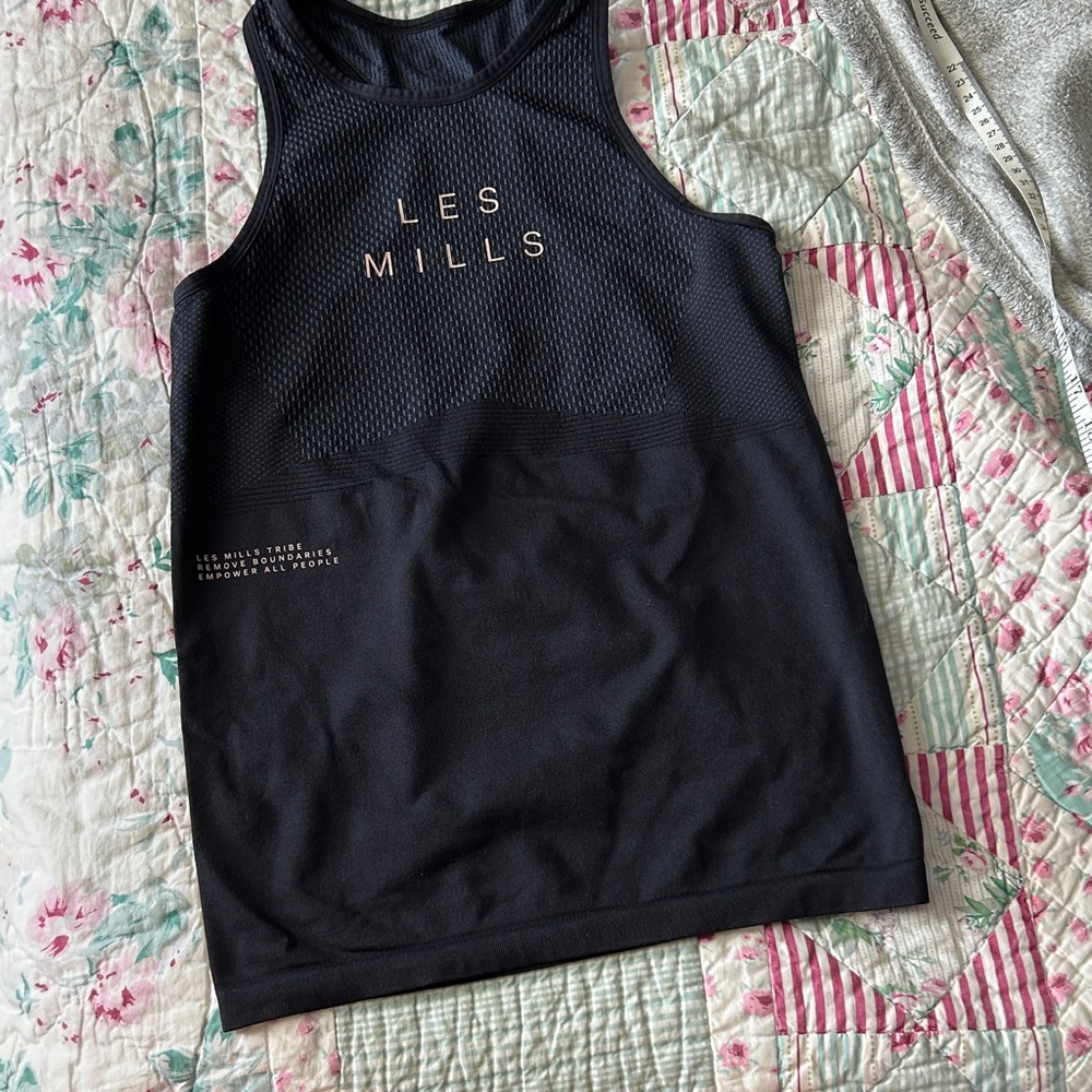 Reebok Black/navy Tank Top Les mills